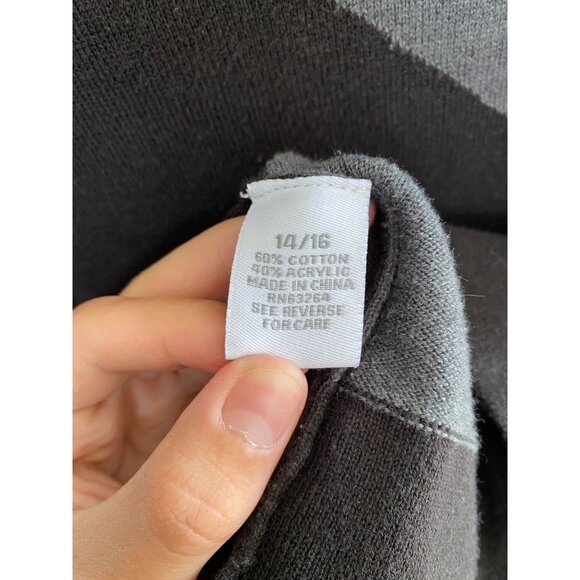 Dressbarn Womens Colorblock 3/4 Sleeve Top‎ Size 14/16 Red Black Pullover Cotton - Picture 4 of 7